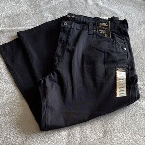 Levi Strauss Signature Men's Relaxed Fit Black Carpenter Jeans 44x30 NWT